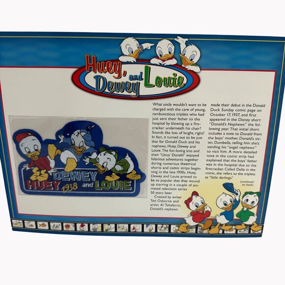Willabee & Ward Disney Huey Dewey & Louie Patch Card Collectible 1938 - Picture 1 of 4
